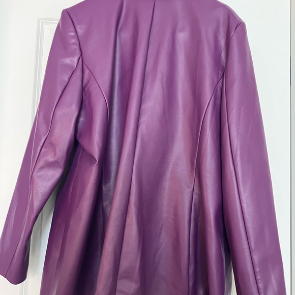 Eloquii Faux Leather Asym Blazer - Picture 16 of 16